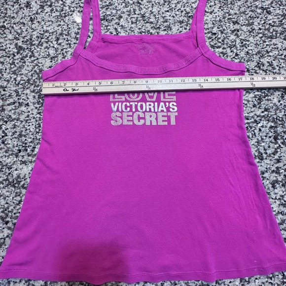 Y2K Victoria's Secret Graphic Love Pink Tank Top Cotton Size L - Picture 7 of 9